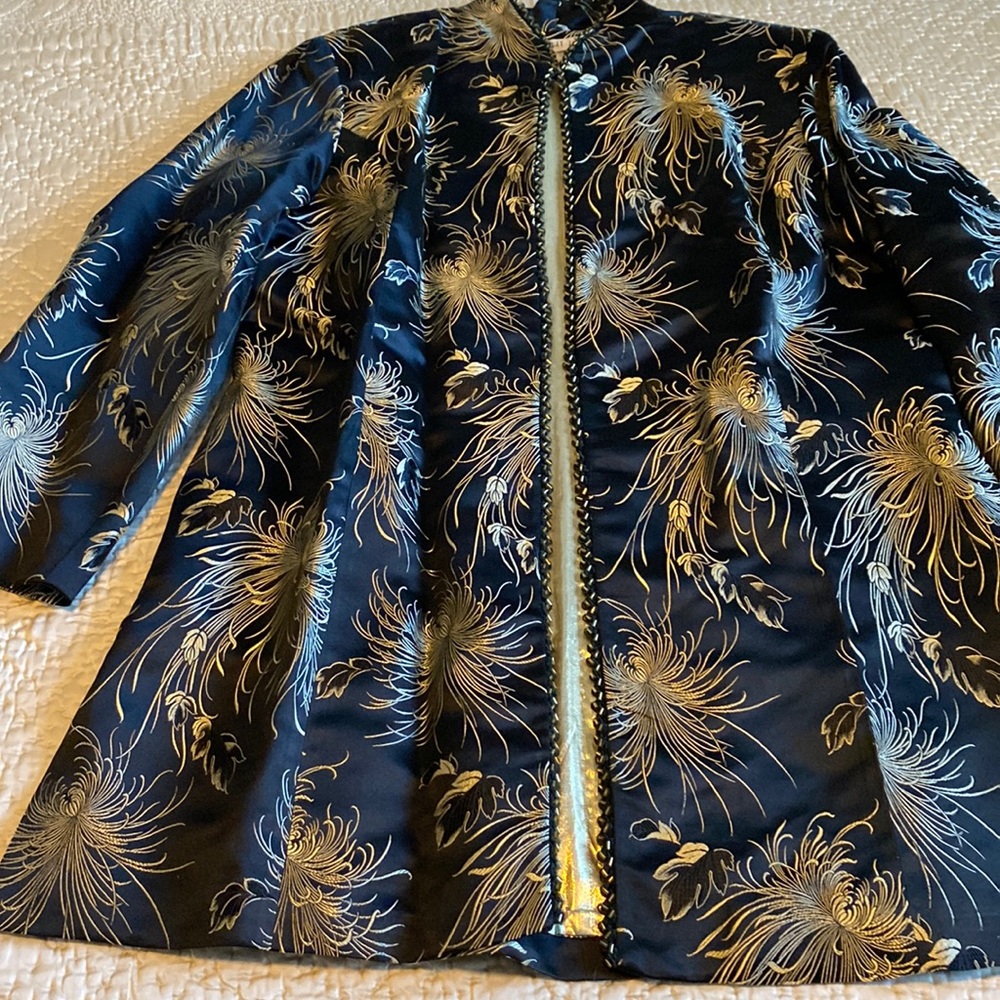 Beautiful like new Night Lights Evening Coat.Black with gold .